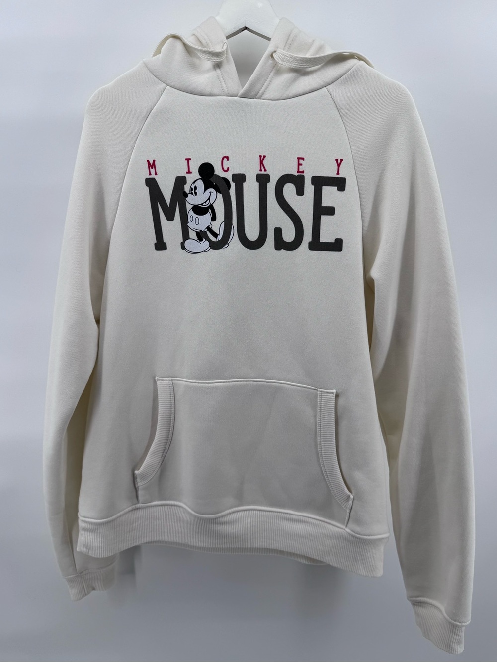 Disney Mickey Mouse Graphic Hoodie – Cream – Size S